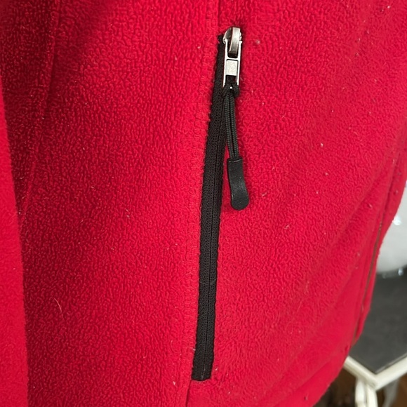 UGA University of Georgia Red Fleece full zip collared lightweight jacket Size S - Picture 7 of 13